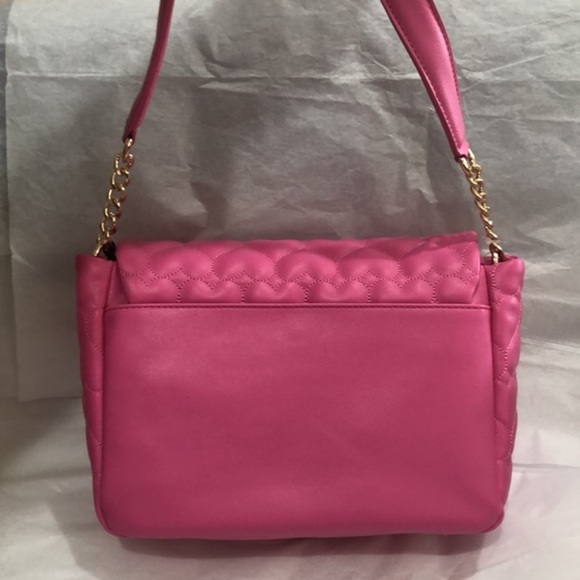 Juicy Couture juicy pink Brighter than a diamond gold chainlink shoulder bag new - Picture 10 of 16